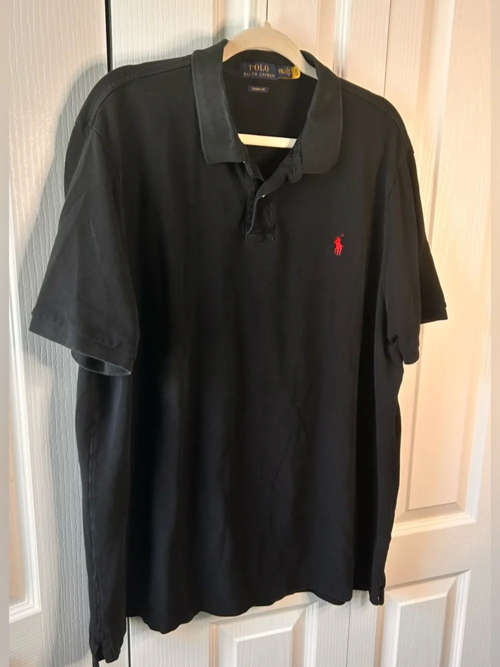 Ralph Lauren Polo Shirt Men‎ Size XXL Black Pullover Cotton Classic Fit Golf